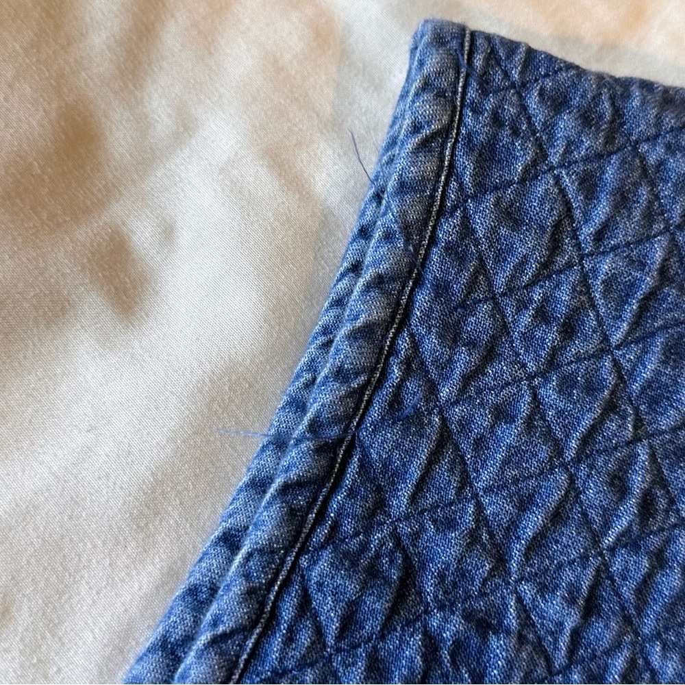 Striped Blue Button Down Vest - image 10